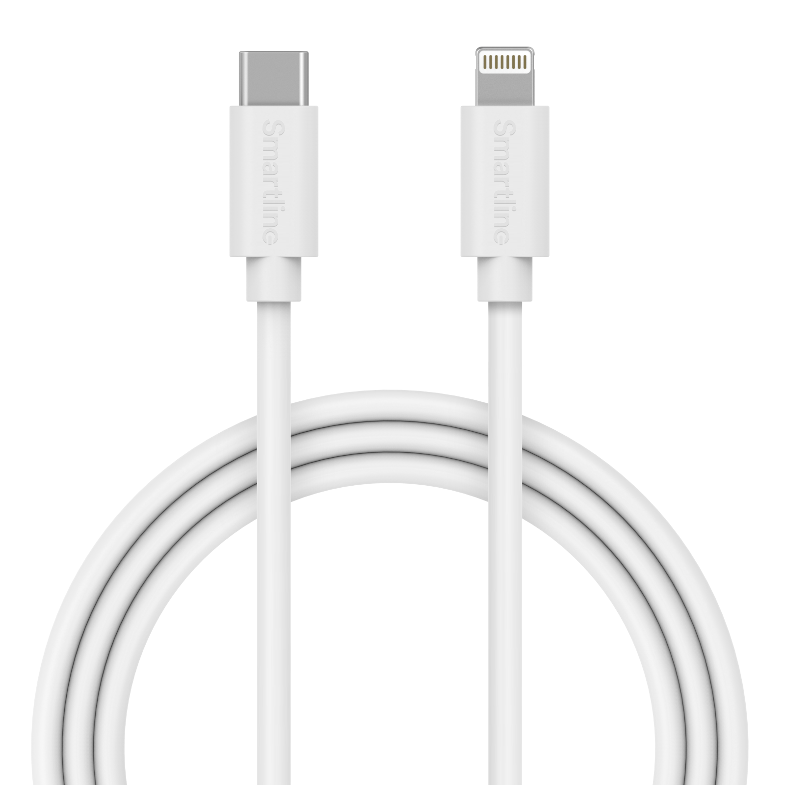 Câble Long USB-C vers Lightning 2 mètres iPhone XR blanc
