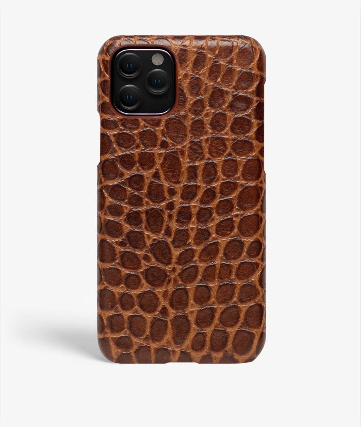 Coque iPhone 11 Pro Small Croco Marron